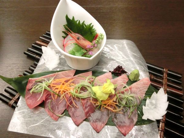 15年初冬「和ダイ」二のごっつお(造里)天然の寒鰤と南蛮海老